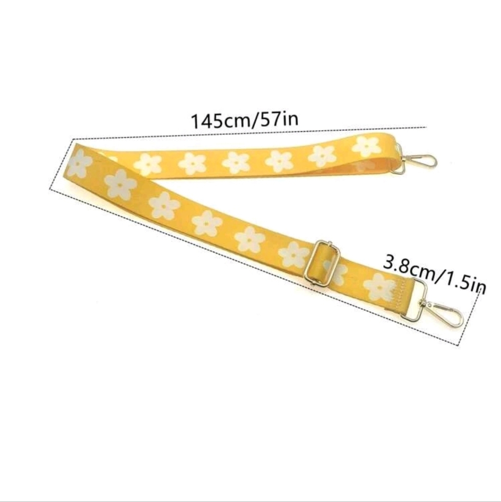 Floral Pattern Colorblock Adjustable Bags Strap. - Picture 4 of 7